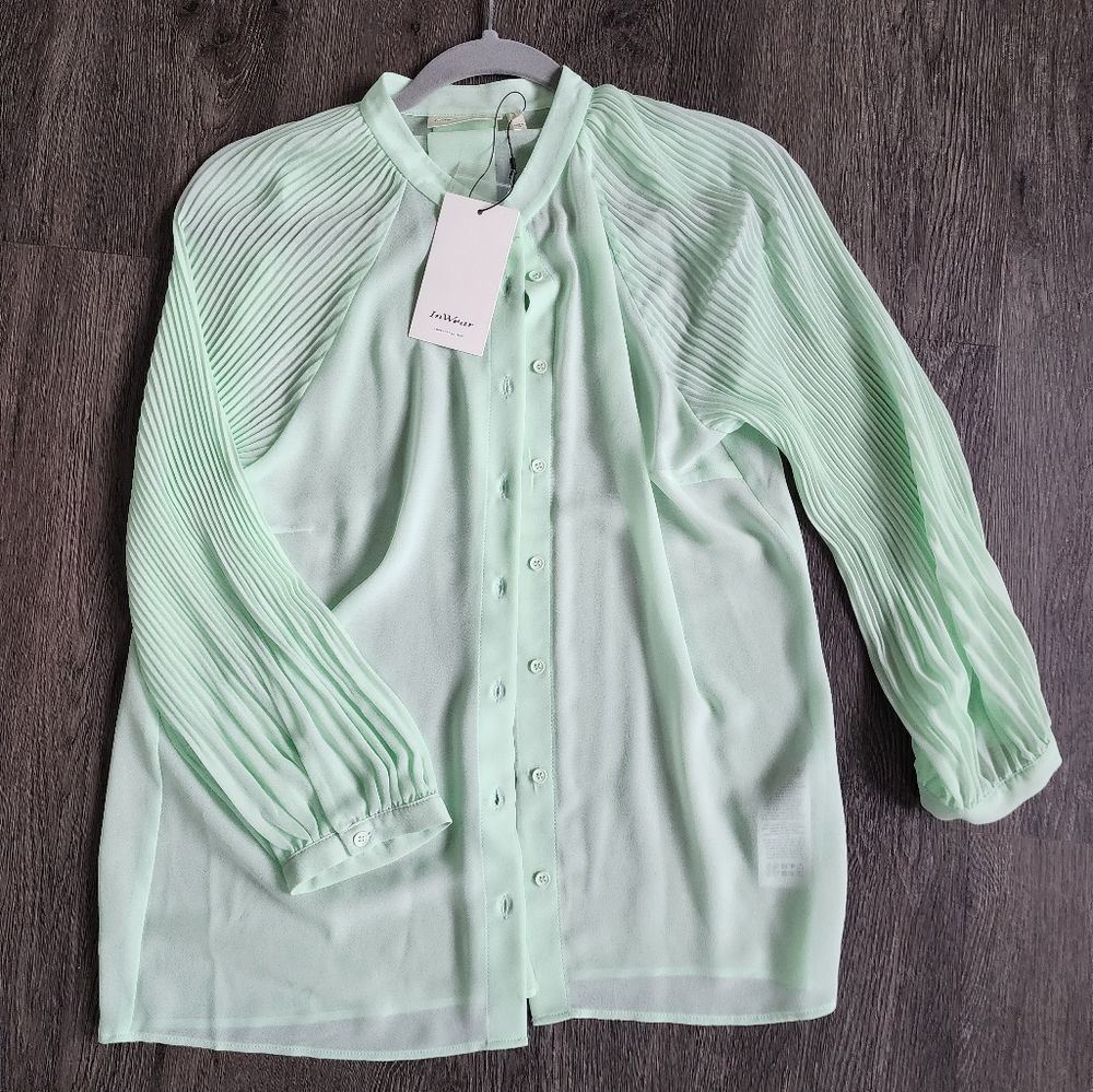 InWear- light green blouse with tags, size 8